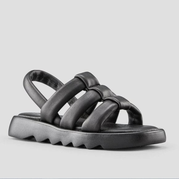 Cougar Juliana Leather Water-repellent Black Sandal - Picture 3 of 4